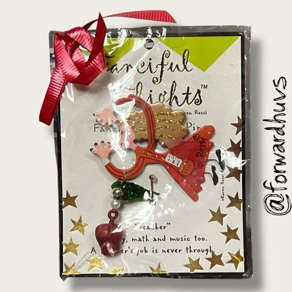Bundle Sale 3 for $15 | Fanciful Flights Stick Pin – "Teacher" by Karen Rossi - Picture 1 of 8
